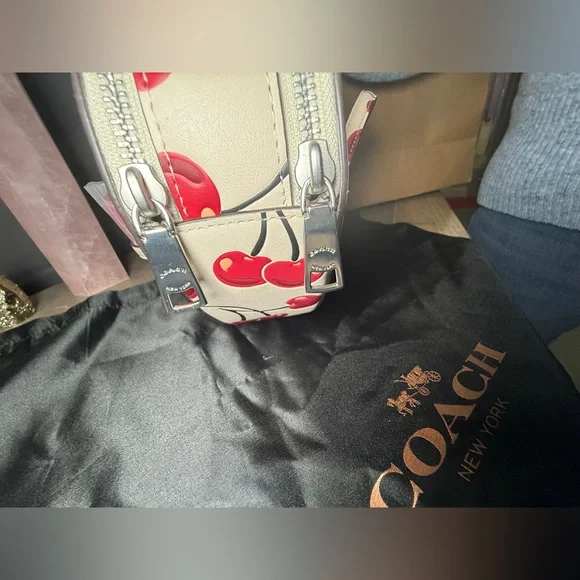 Coach Heart-Shaped Crossbody Bag with Cherry Print - duster bag - shopping bag - Picture 4 of 14